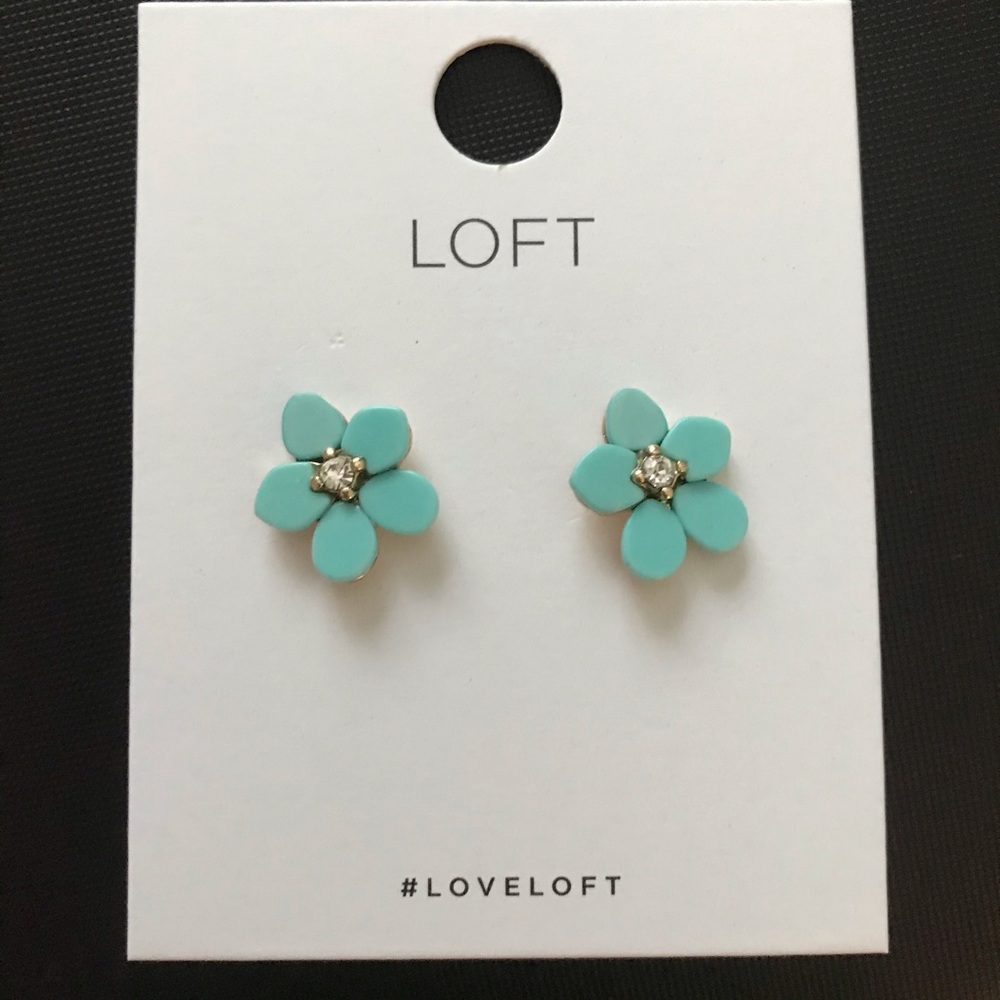 LOFT Crystal Flower Earrings